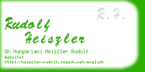 rudolf heiszler business card